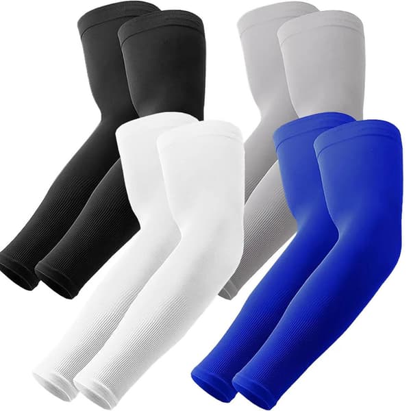 UV-skyddande armärmar - unisex - vit - 6 par per förpackning