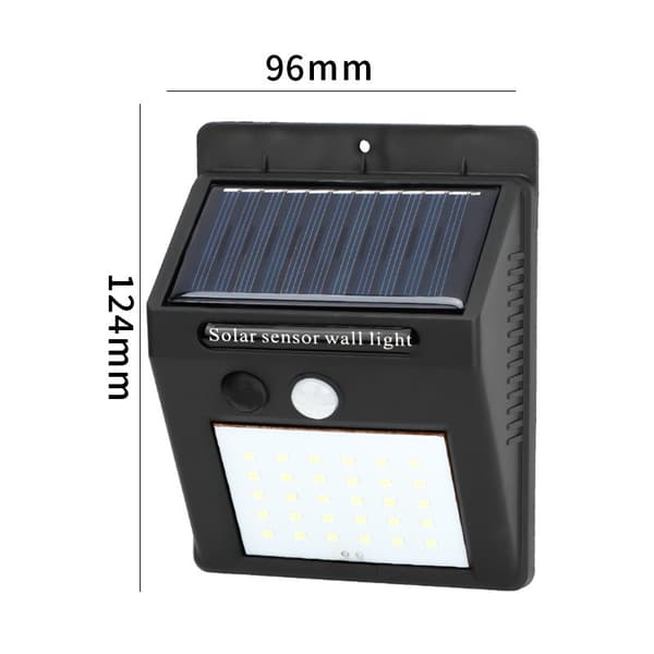 Solar utomhuslampa - 2-pack - Rörelsesensor - 30 LED-pärlor - WP - Utomhus- och trädgårdssensor - Solar utomhusbelysning