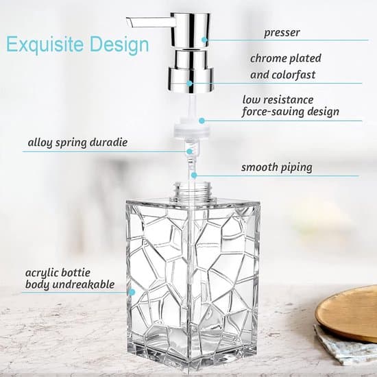 Akryl sæbedispenser - 2 stk. - 650 ml - Flerfarvet