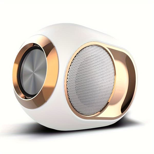 Bluetooth-højttaler TWS trådløs subwoofer med kortplads (hvid)