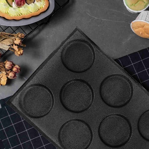 Silikone Hamburger Brødforme Perforerede Non-Stick Bageplader