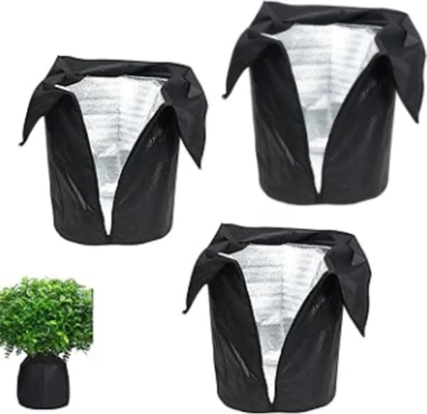 3-pack isolerade blomkruksskydd, 45*50 cm, vinterskydd för växter