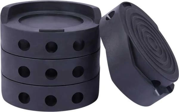 Svarta tvättmaskinsfötter - Stötdämpande dynor - 4-pack - Universalmodell