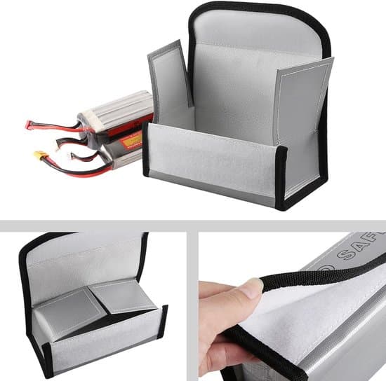 LiPo Batteri Sikkerhedstaske - Brandsikker - Sølv