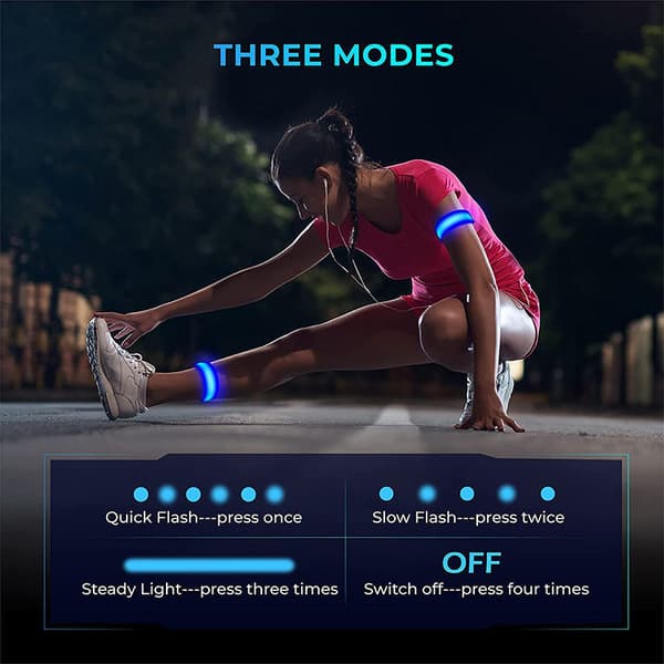 Uppladdningsbart LED-armband, blinkande LED-reflexarmband