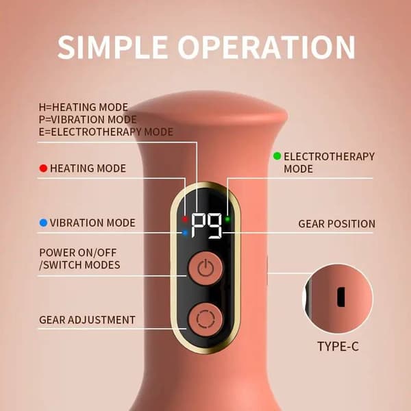 Cellulite-eliminerende massager | Opvarmet massagevibrator