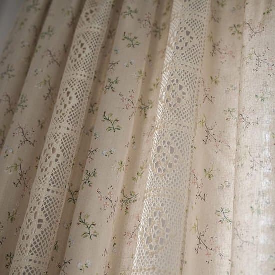 Boho Gardin - Bomull Linne - Beige - 150x160 cm