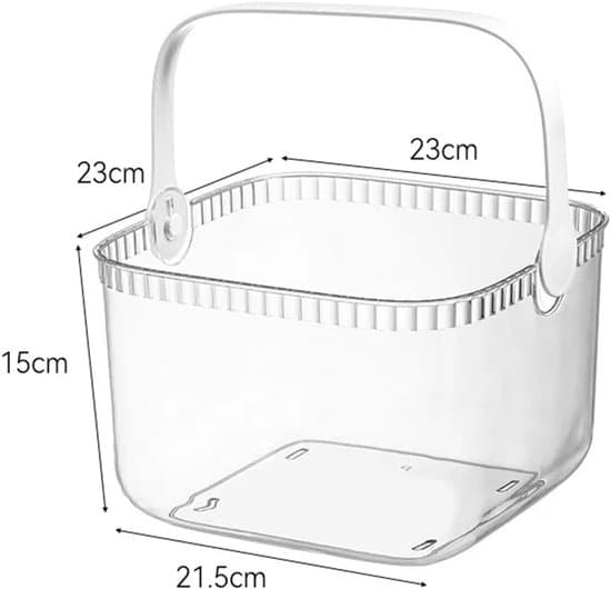 Bärbar badkorg - 0,01 liter - Brun, Vit (2 delar)
