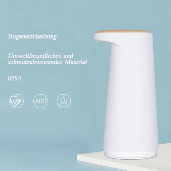 Automatisk sæbedispenser, opvaskemiddeldispenser, 450 ml, USB genopladelig, hvid