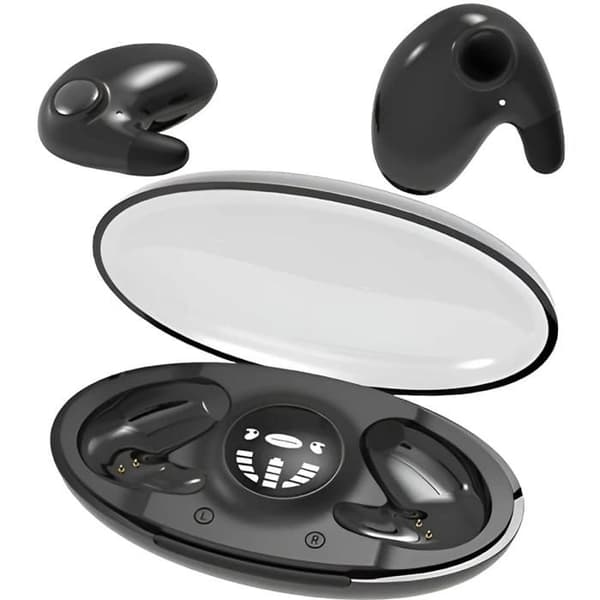 Bluetooth-øretelefoner, støjreduktion til søvnhjælp, high-definition lydkvalitet, behagelige at have på, bærbare, sorte.