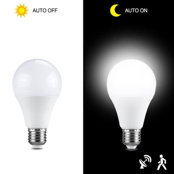 2 st E27 Smart LED-lampa med Människokroppssensor, Bred Trycksensorlampa för Heminredningsbelysning - 20W Vitt Ljus