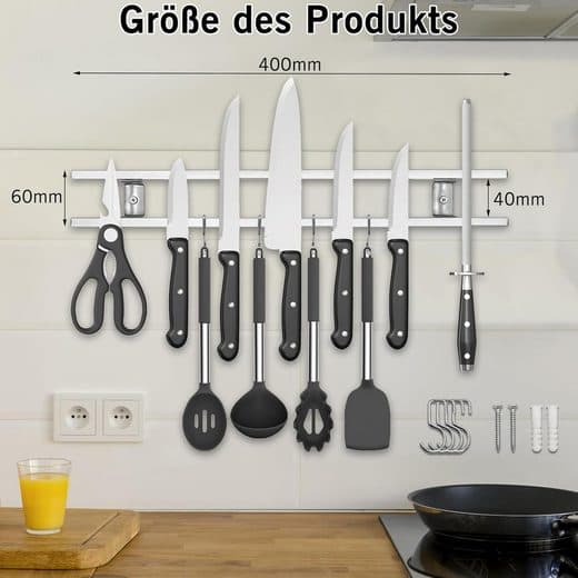 Väggmonterad magnetisk knivlist