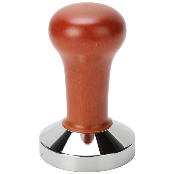 58MM Kaffetamper Træ Espresso Rustfrit Stål Flad Base