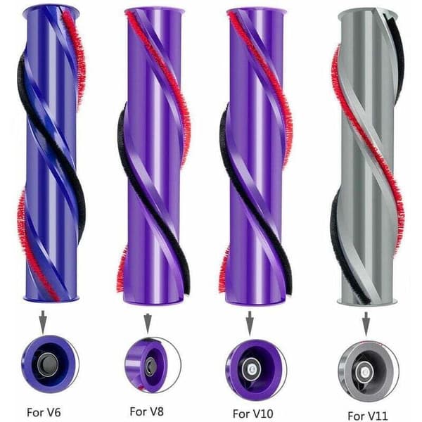 Stor direktdriven rullborste för Dyson V10 dammsugare.