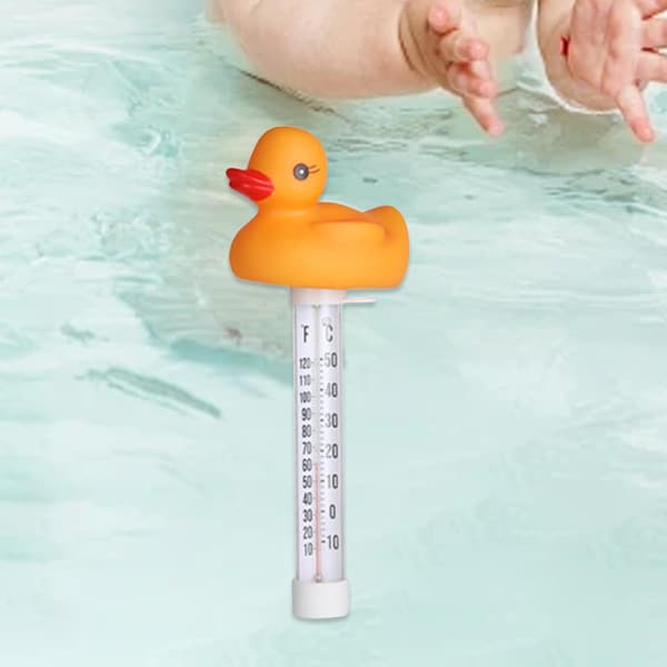 Letlæseligt flydende pooltermometer, sjovt dyredesign, vandtermometer, fiskedamstermometer, andetermometer