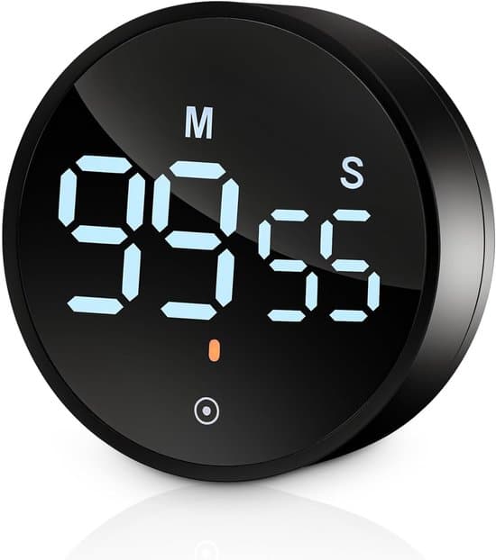 Timer, smart kökstimer, digital nedräkning och Pomodoro-timer, äggklocka, digital, perfekt för matlagning och träning.