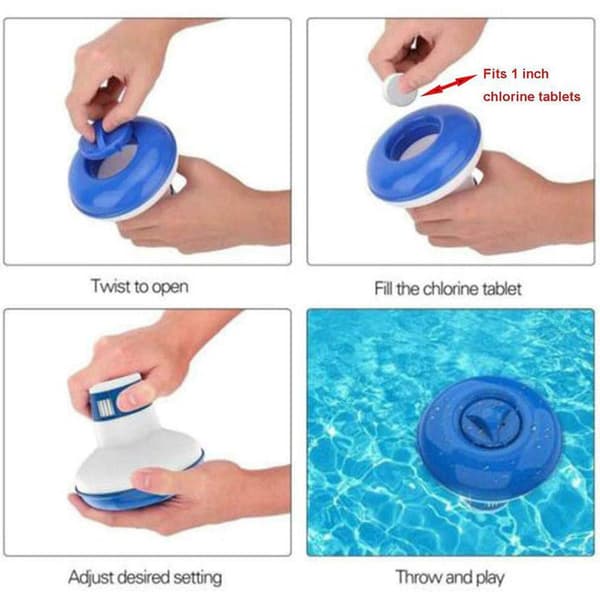Kemikaliedispenser för pool, flytande tablett, klorinator