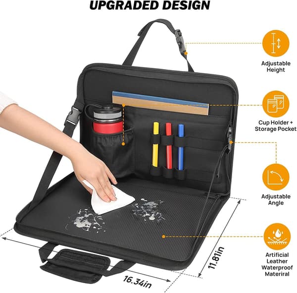 3-i-1 Bilbaksätes Laptopbord Multifunktionellt Bilarbetsbord