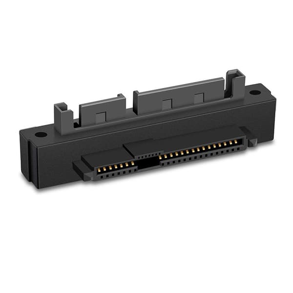 SFF-8482 SAS til SATA 29P harddiskadapter serverdatakabel med 3 retvinklede 90 grader