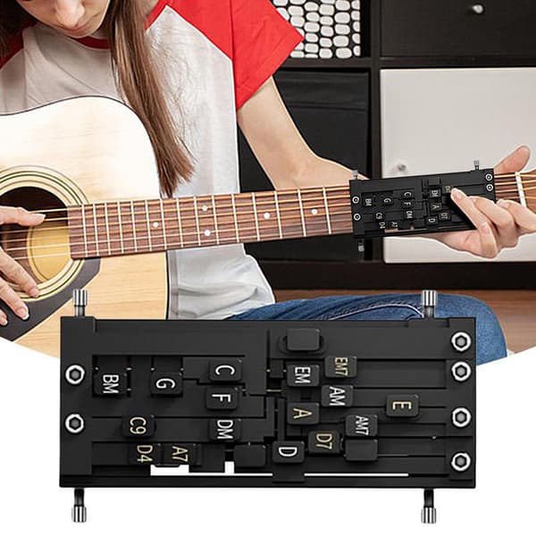 Gitarrackordpress | Gitarrackordtränare | Gitarrhjälpmedel för ackordträning | Akustisk gitarr ackordkonvertering träningsverktyg | Gitarr