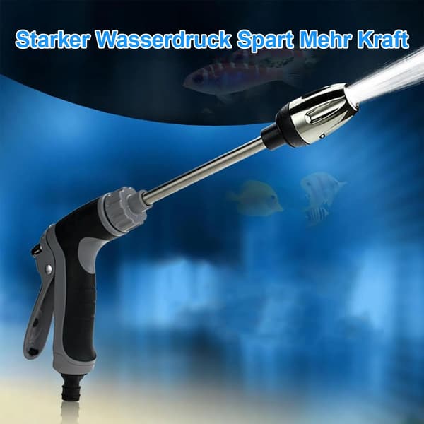 Högtrycksvattenpistol med kraftfull stråle, trädgårdsslang, justerbart vattenflöde, adapter för bevattning.