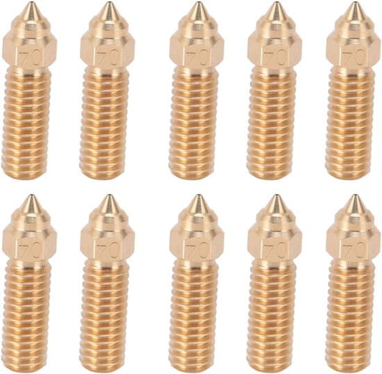 3D-printer reservedele - 3D-printerdyser - 10-pak messingdyser 0,4 mm, låst printhoved, egnet til forskellige 3D-printermodeller