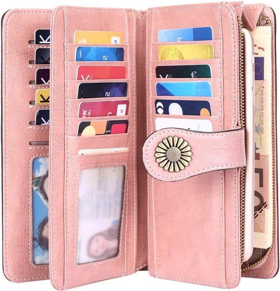 Damplånbok - Stor Kapacitet Retro Design - 1 Styck - Rosa