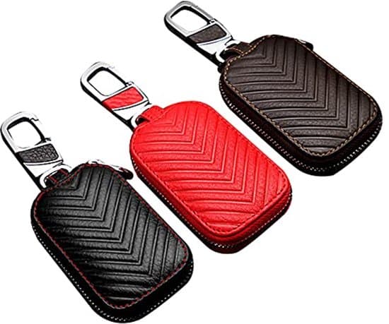 Bilnyckelfodral - Äkta läder - Bärbar mininyckelring - Unisex