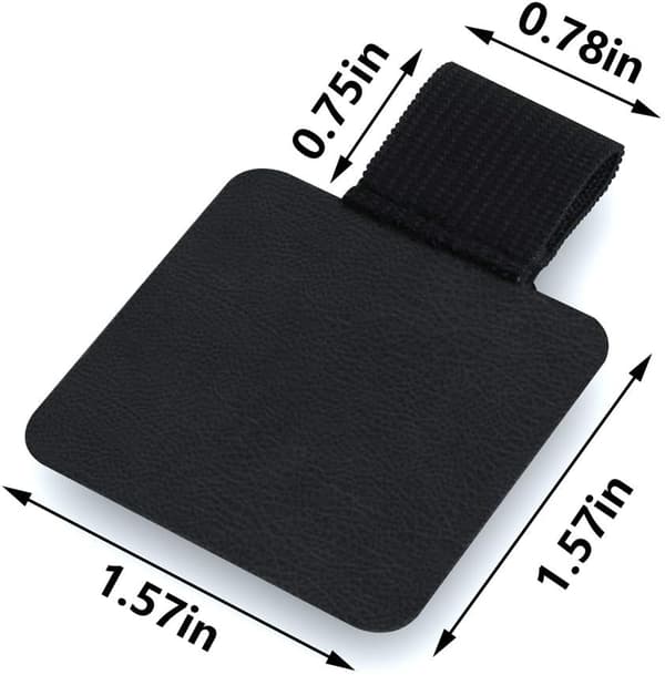12-pak selvklæbende blyantcovers med elastisk ringdesign, velegnet til notesbøger, dagbøger og kalendere (sort)