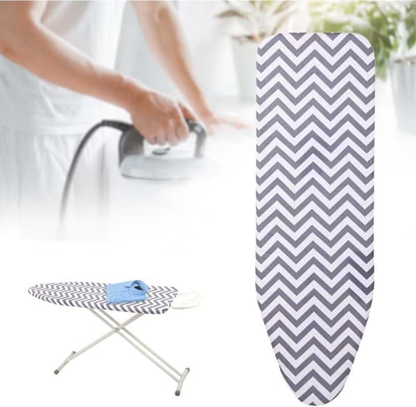 2-pack strykbrädeöverdrag, bomull, skållnings- och fläckavvisande, elastisk fåll, för hem, tvättstugor, sovsalar (100 * 34cm)