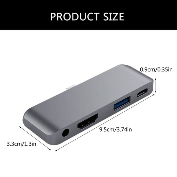 USB-C Laptop Dock Display 4/5-i-1 Multi-Port
