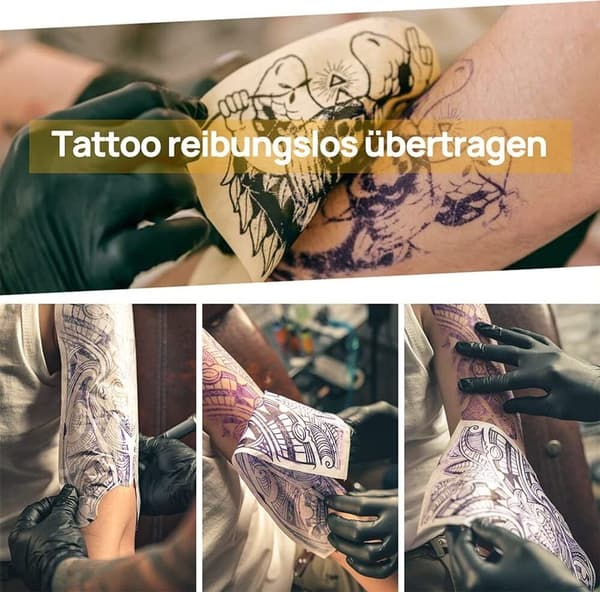 Tatuering överföringspapper - 25 ark A4 karbonpapper, stencilpapper, masterpapper, termiskt stencilpapper med pro-bläck
