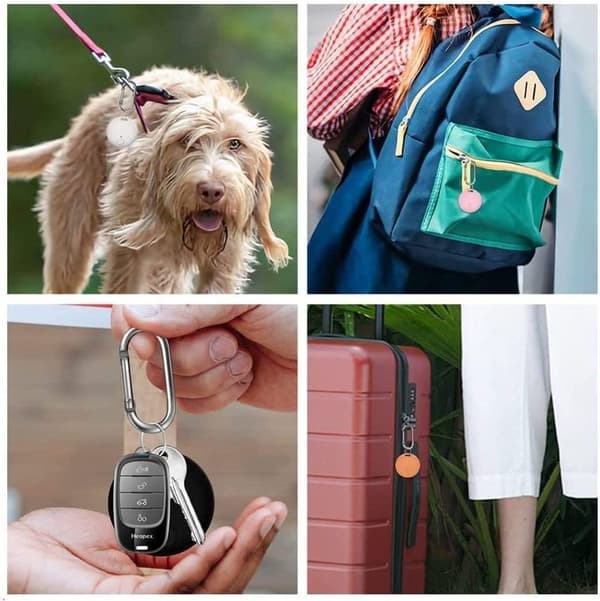4-pak BT smart tracker, nøglefinder, GPS-tracker, kæledyrs-tracker, egnet til iOS/Android
