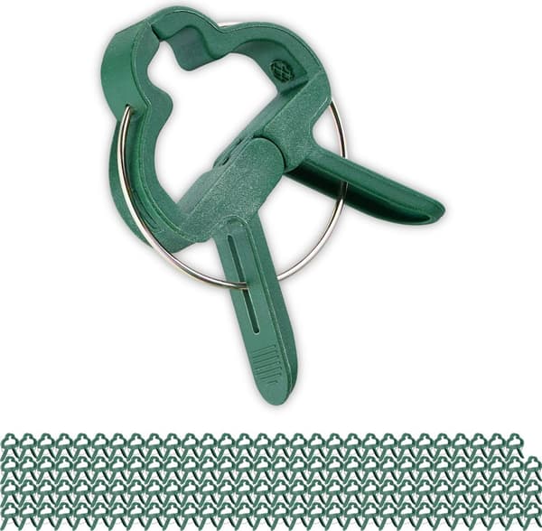 Växtklämmor - 120-pack - Växtklämmor - 4,5 x 6 cm - Tomatklämmor - Grön