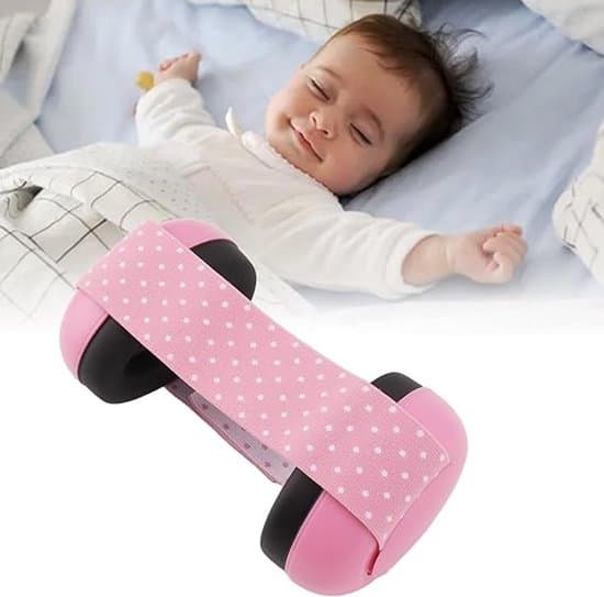 Lyserøde baby støjreducerende soveørepropper under 2 måneder 7*7*8 cm