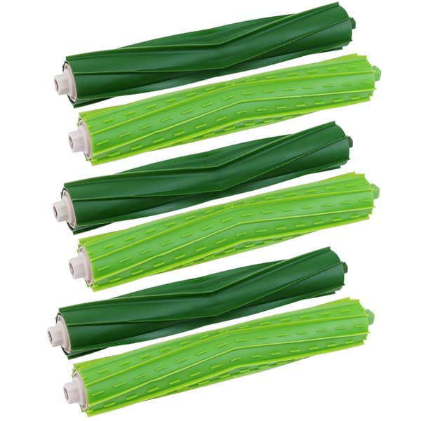 Seks-pakke med gummirullebørster, der passer til iRobot i3/i4/i6/i7/E5/E6