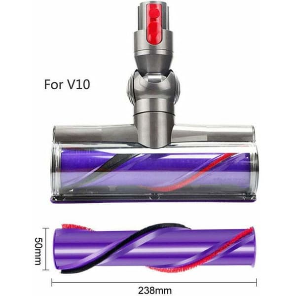 Stor direktdriven rullborste för Dyson V10 dammsugare.