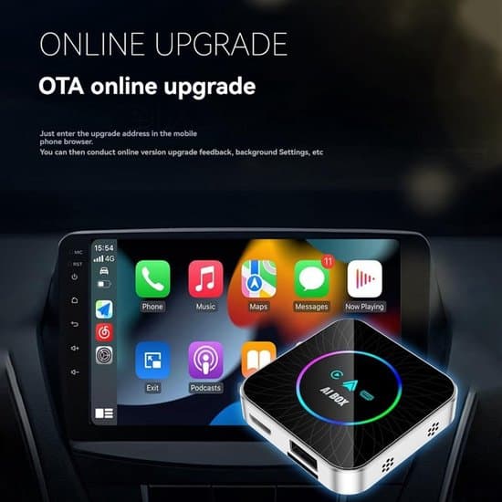 Trådlös CarPlay/Android 13 AI Box Bluetooth WiFi Android Auto Split-Screen-stöd för Android Auto-interaktion 2+16G