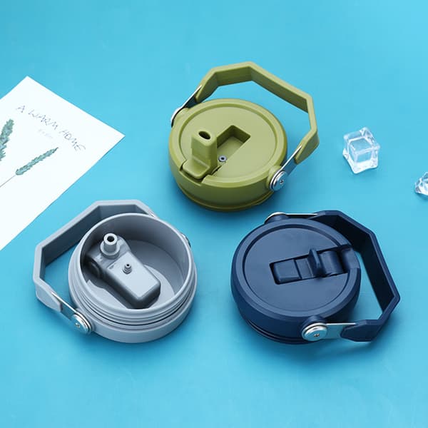 Mugg Flip Straw Lock Ersättning Spillfri Mugg Lock Dammtät Spillfri Grå