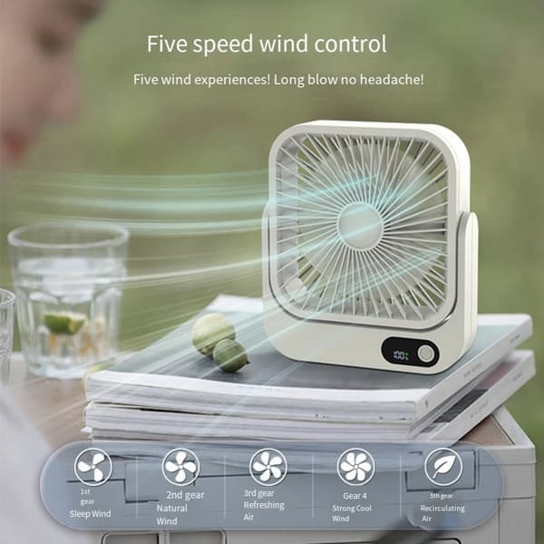 Præcisions elektrisk skrivebordsventilator med intelligente flere tilstande