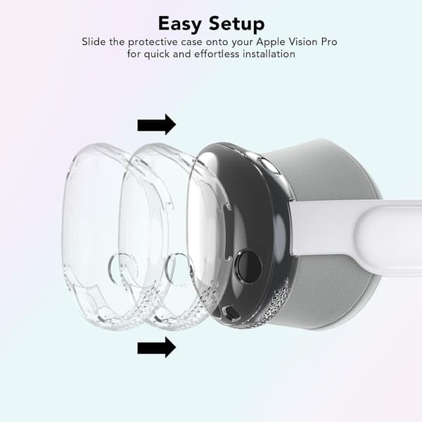 TPU skyddsfodral för Apple Vision Pro-kompatibelt headset transparent