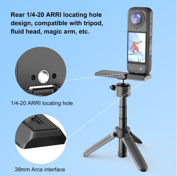 Magnetisk foldemontering til Pocket 3 panoramisk actionkamera - Sort