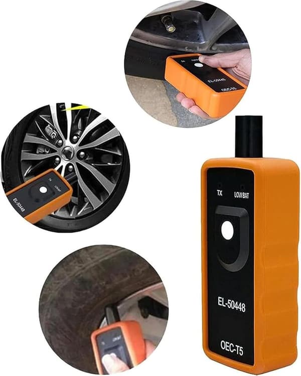 EL-50448 TPMS Däcktrycksinlärningsverktyg, OEC-T5 Däcktryckssensorverktyg, Orange, Batteri ingår ej