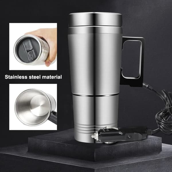 Elektrisk 12V Bilvärmekopp Uppvärmd Resemugg Kaffe Te