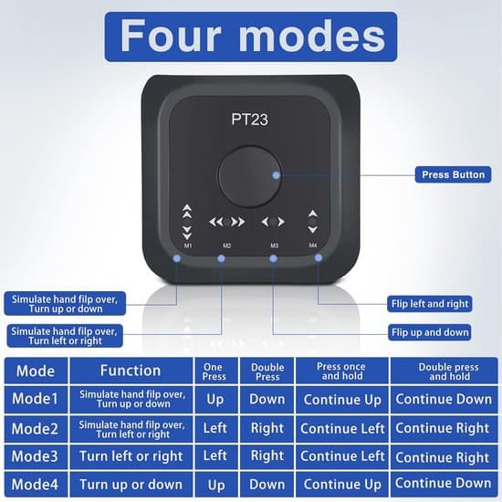 Trådløs sidevendende fodpedal - Bluetooth musik- og multimediecontroller (Type C genopladelig)