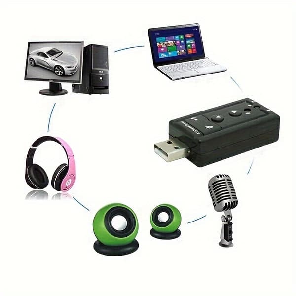 usb7.1 eksternt lydkort aluminiumslegering USB driverfrit computer notebook live broadcast eksternt karaoke USB lydkort