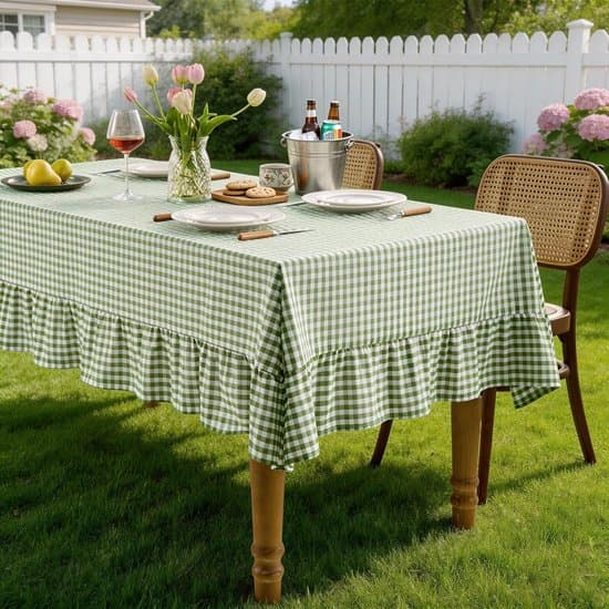 Rektangulær ternet dug - Vandtæt - 150x150 cm - Sort