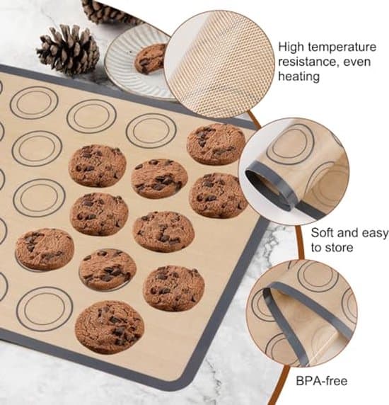 Macaronbakmatta - Non-stick-beläggning - 42 x 29,5 cm