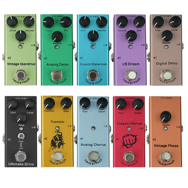 Pro gitarrutrustning, retroeffekt elgitarrpedal-analog delay