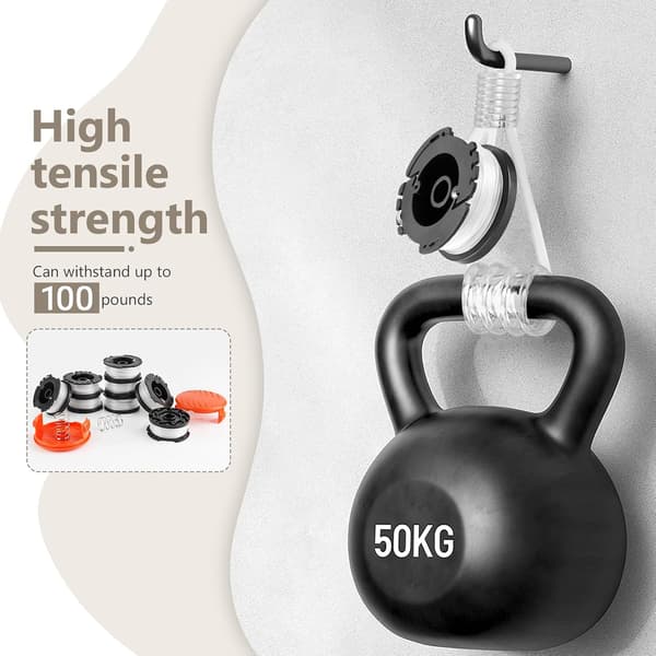 Velegnet til Black & Decker plæneklippere og til AF-100/AF-100-BKP spoler (8 spoler, 2 spolehætter).
